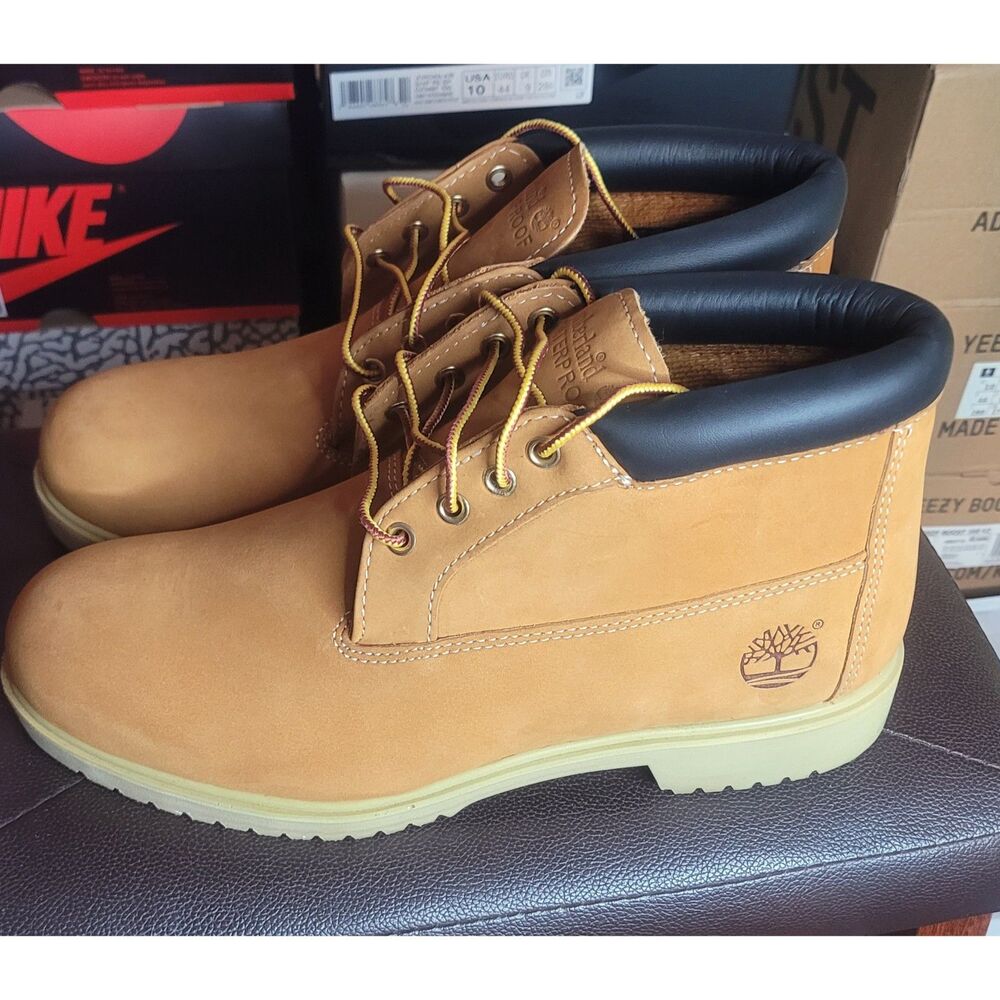 Timberland Waterproof Chukka Boots Wheat Nubuck Men's Size 10 TB050061 New Box
